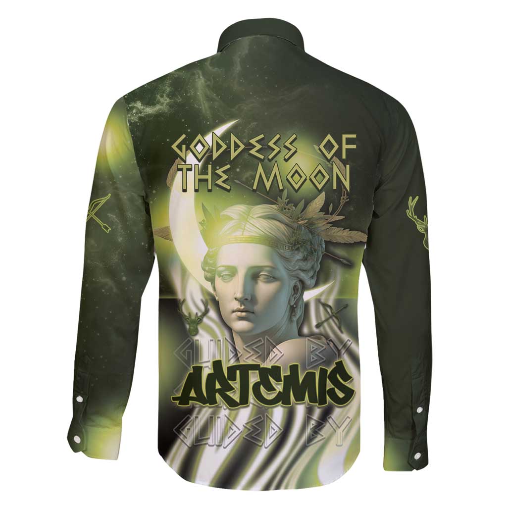 Ancient Greek Artemis Family Matching Summer Maxi Dress and Hawaiian Shirt Goddess Of The Moon - Wonder Print Shop