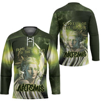 Ancient Greek Artemis Hockey Jersey Goddess Of The Moon - Wonder Print Shop