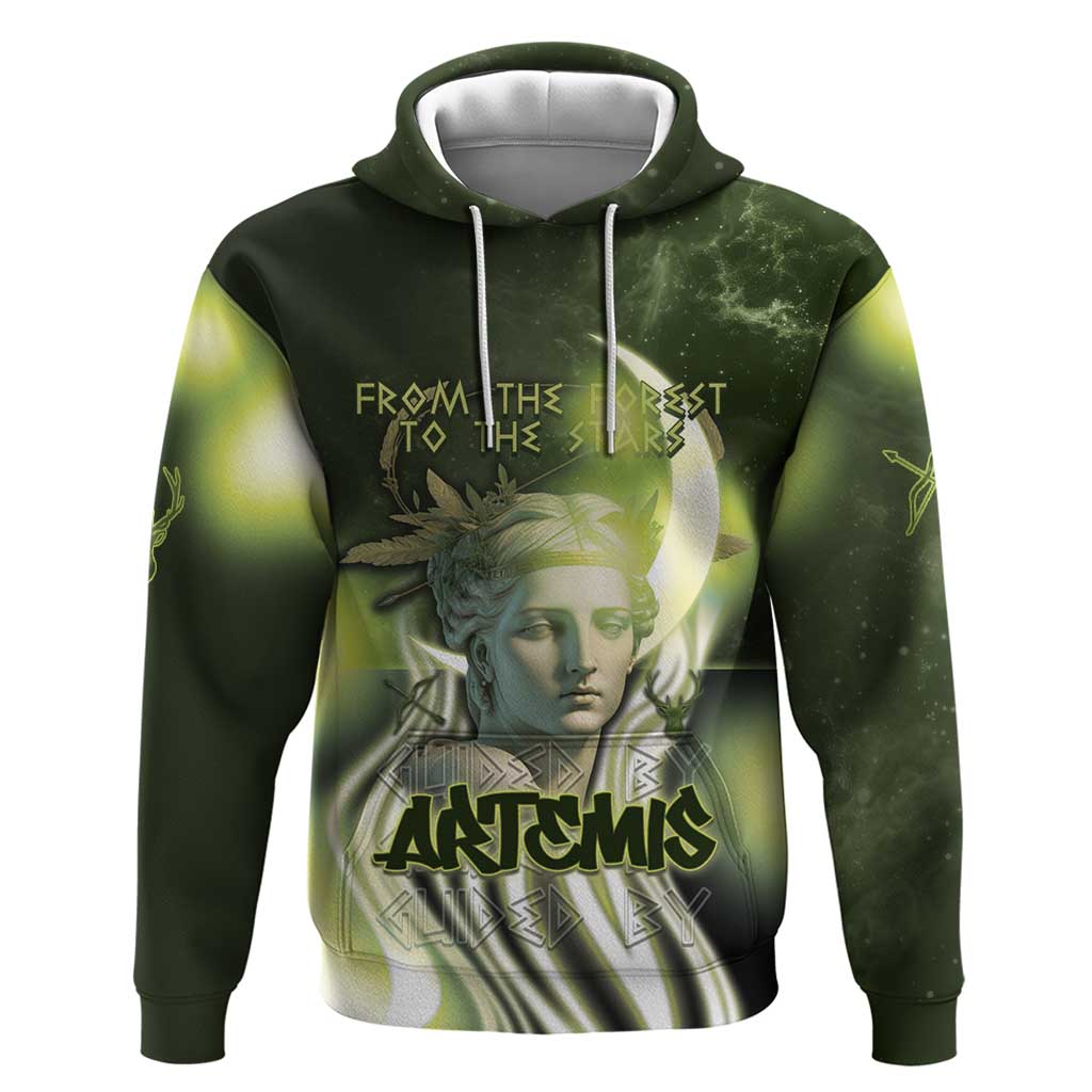 Ancient Greek Artemis Hoodie Goddess Of The Moon - Wonder Print Shop