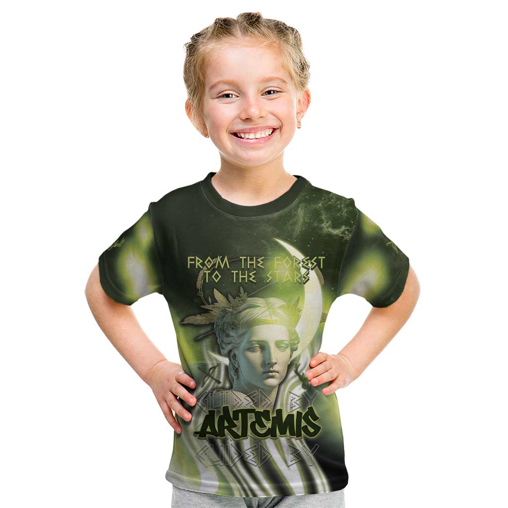 Ancient Greek Artemis Kid T Shirt Goddess Of The Moon - Wonder Print Shop