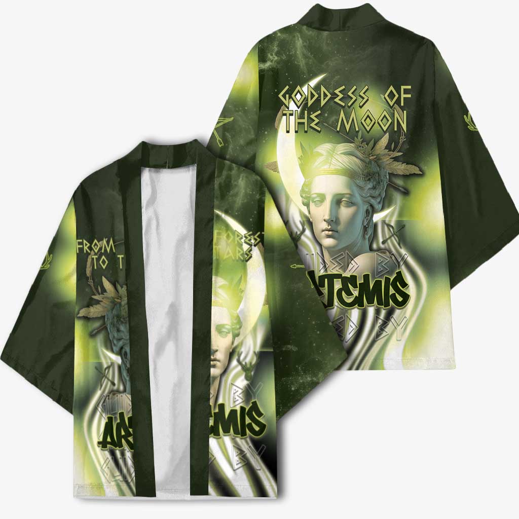 Ancient Greek Artemis Kimono Goddess Of The Moon - Wonder Print Shop
