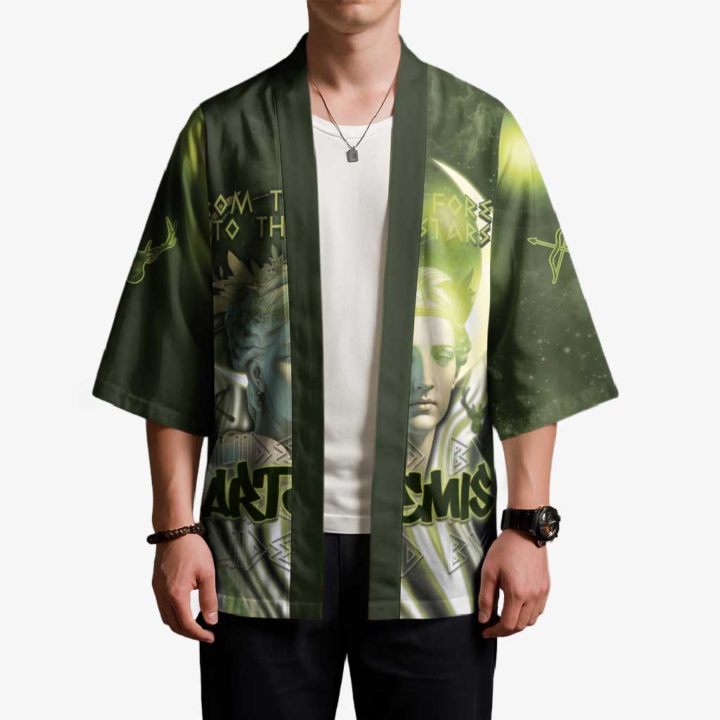 Ancient Greek Artemis Kimono Goddess Of The Moon - Wonder Print Shop