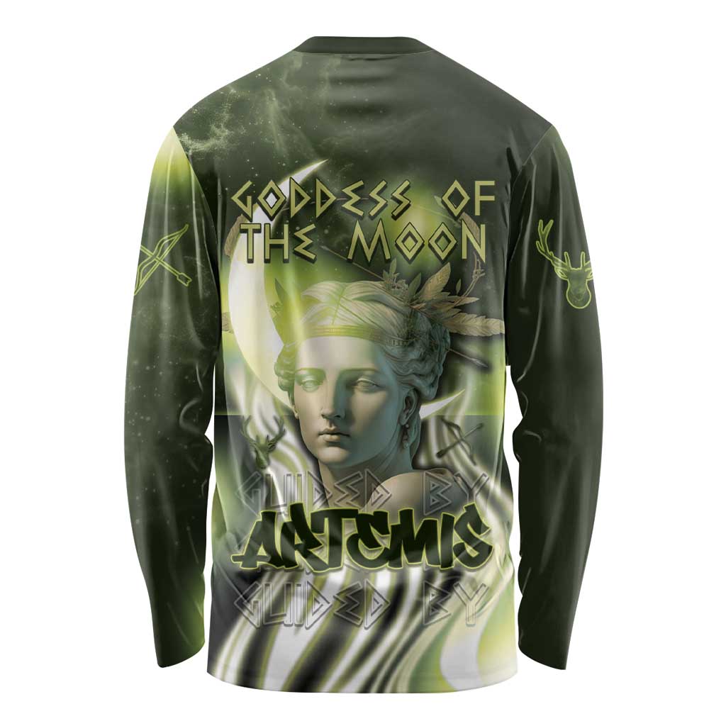 Ancient Greek Artemis Long Sleeve Shirt Goddess Of The Moon - Wonder Print Shop