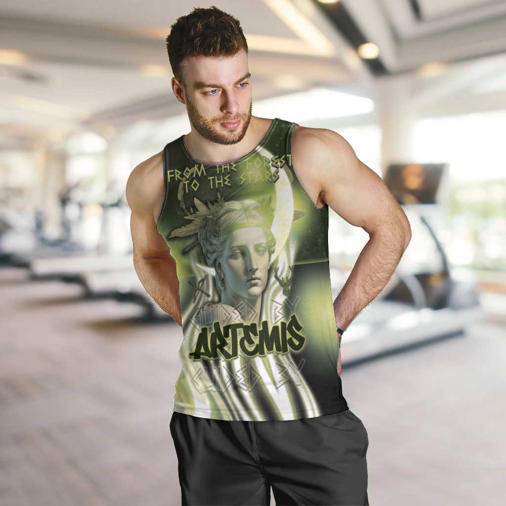 Ancient Greek Artemis Men Tank Top Goddess Of The Moon - Wonder Print Shop