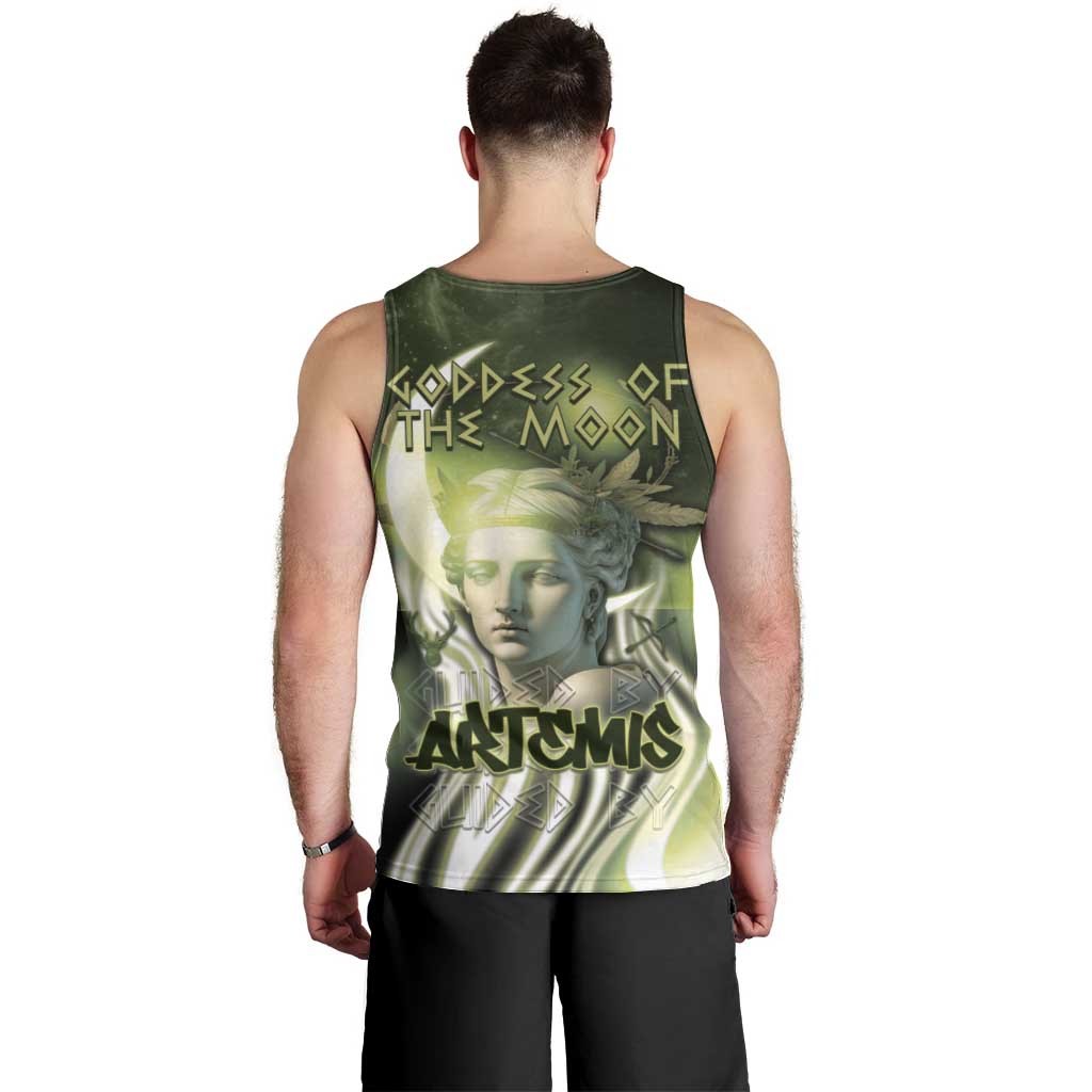 Ancient Greek Artemis Men Tank Top Goddess Of The Moon - Wonder Print Shop