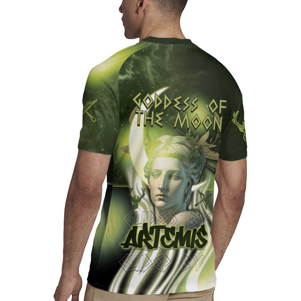 Ancient Greek Artemis Rugby Jersey Goddess Of The Moon - Wonder Print Shop