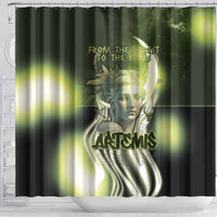 Ancient Greek Artemis Shower Curtain Goddess Of The Moon - Wonder Print Shop