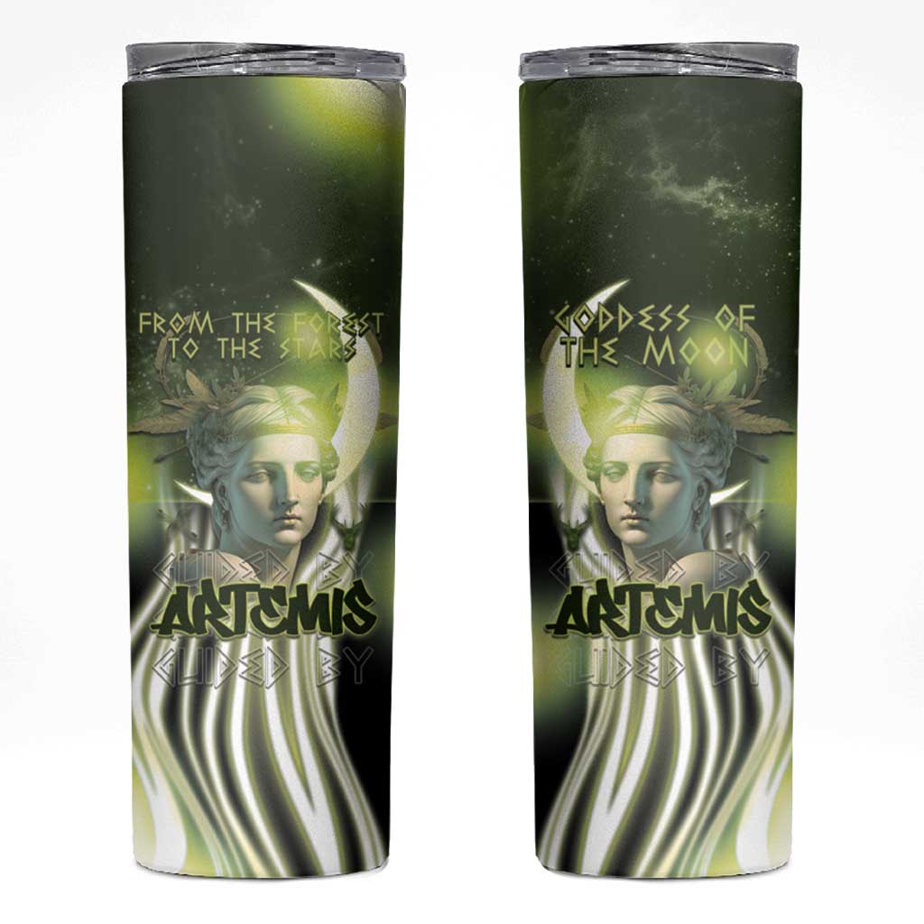 Ancient Greek Artemis Skinny Tumbler Goddess Of The Moon - Wonder Print Shop
