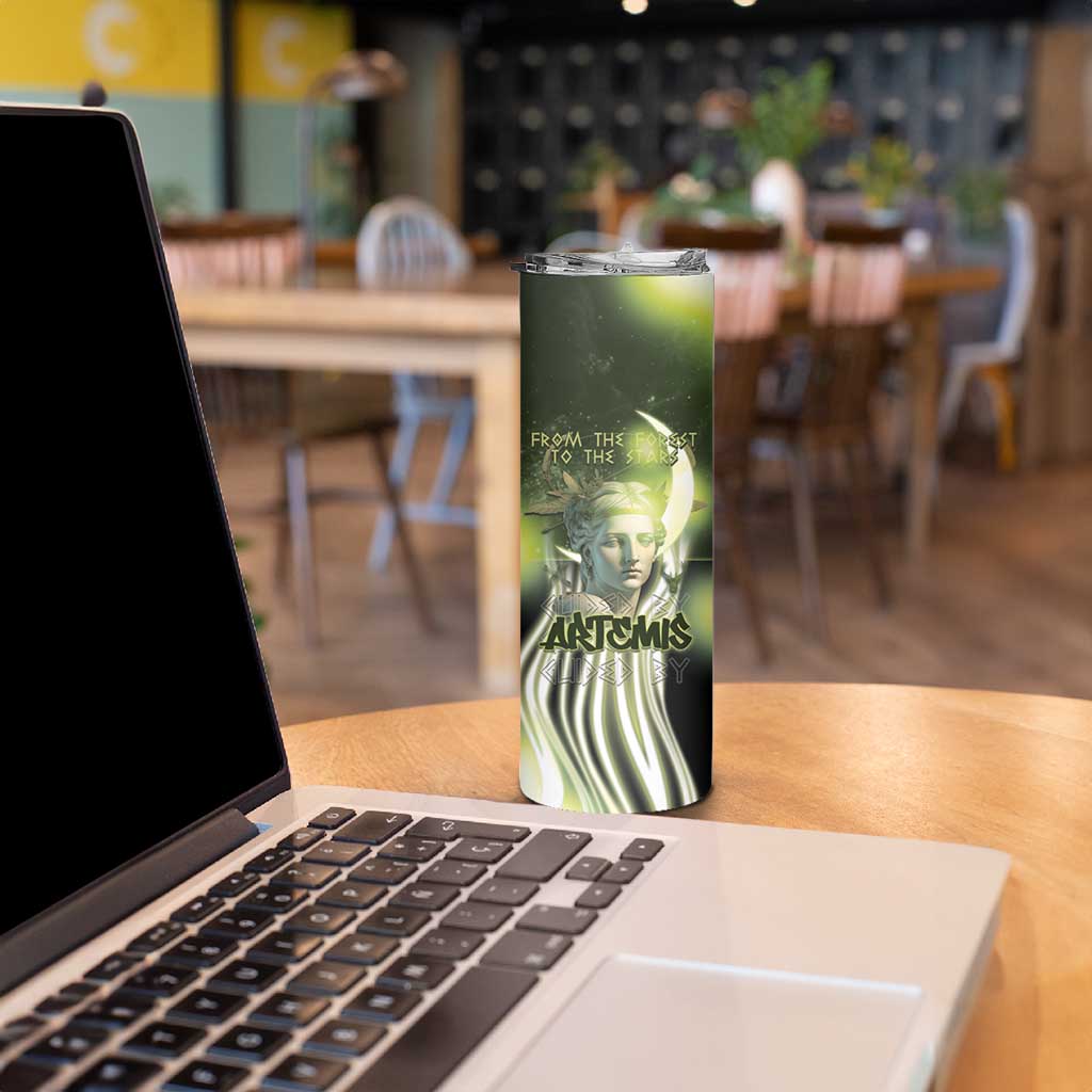 Ancient Greek Artemis Skinny Tumbler Goddess Of The Moon - Wonder Print Shop