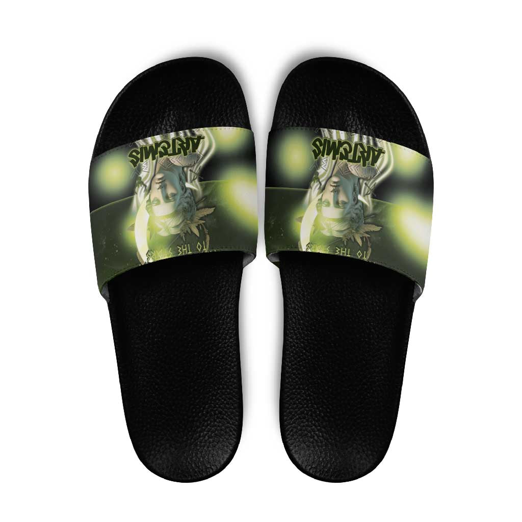 Ancient Greek Artemis Slide Sandals Goddess Of The Moon - Wonder Print Shop
