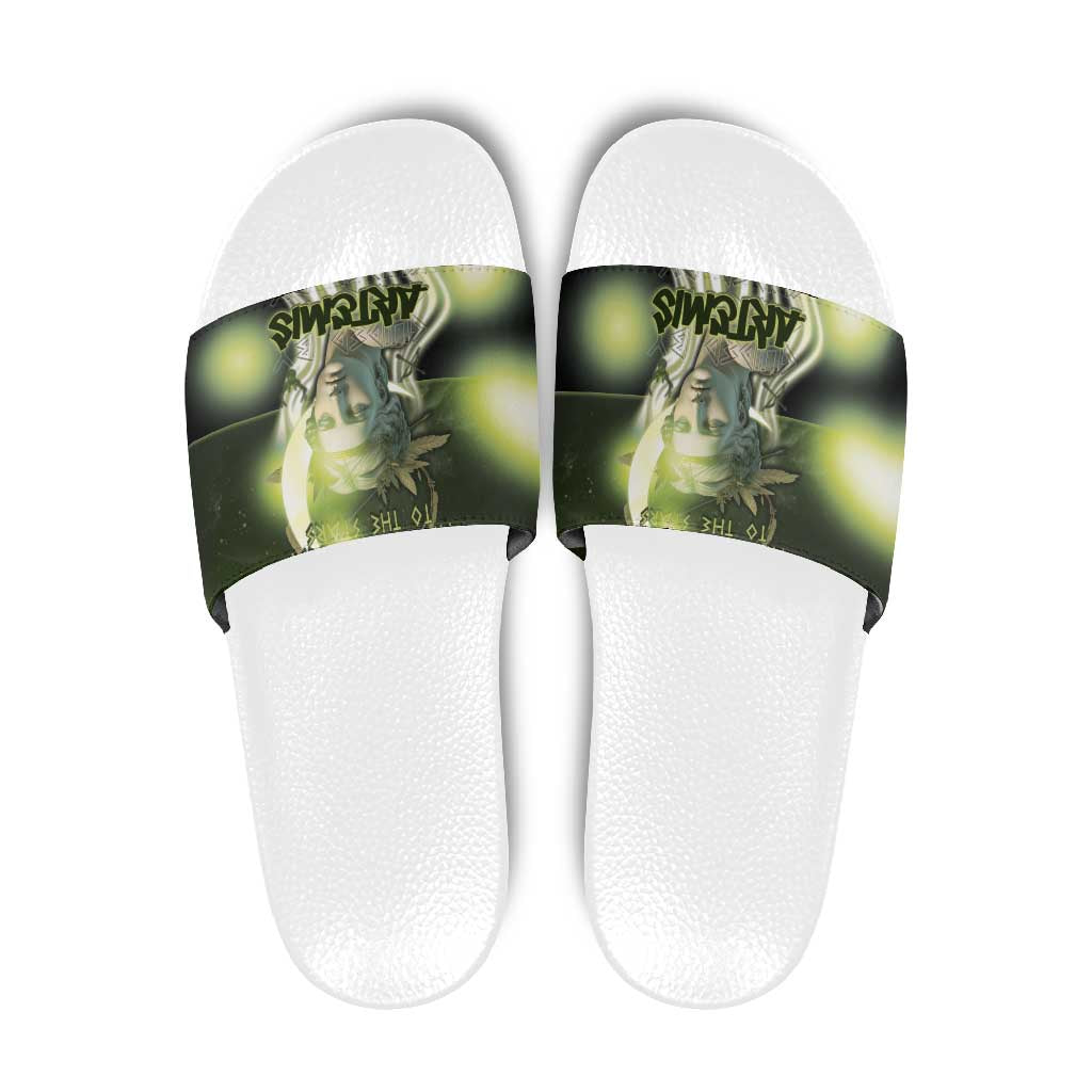 Ancient Greek Artemis Slide Sandals Goddess Of The Moon - Wonder Print Shop