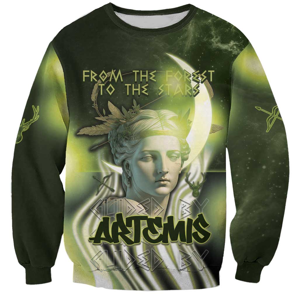 Ancient Greek Artemis Sweatshirt Goddess Of The Moon - Wonder Print Shop