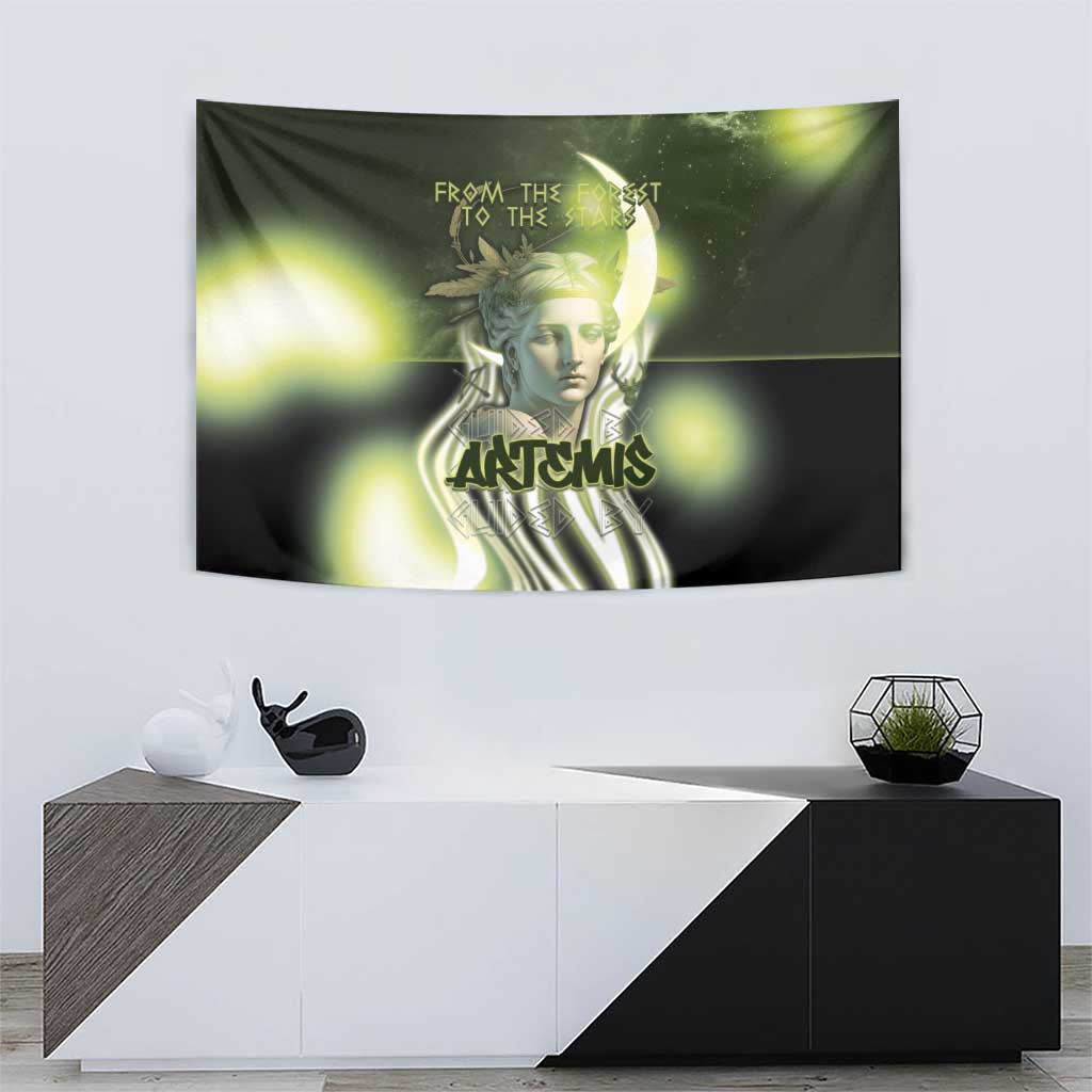 Ancient Greek Artemis Tapestry Goddess Of The Moon - Wonder Print Shop
