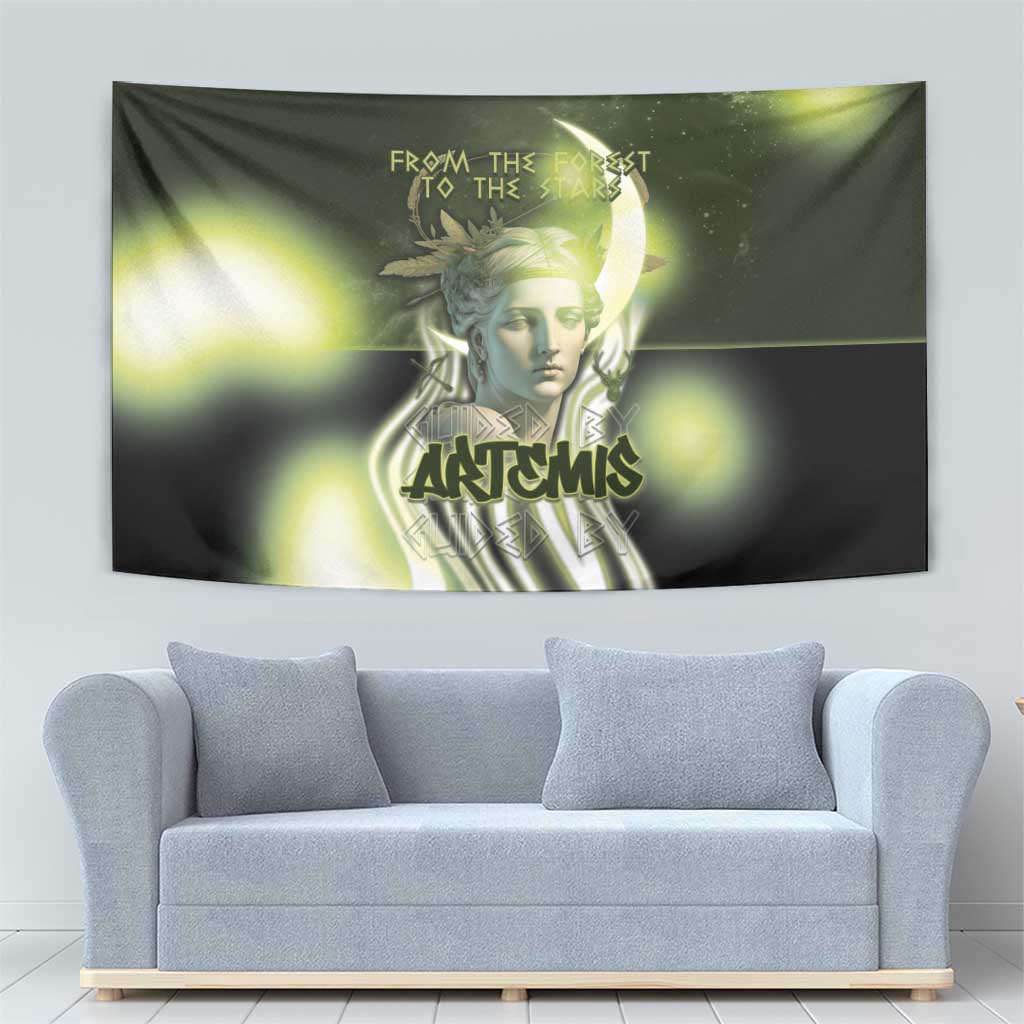 Ancient Greek Artemis Tapestry Goddess Of The Moon - Wonder Print Shop
