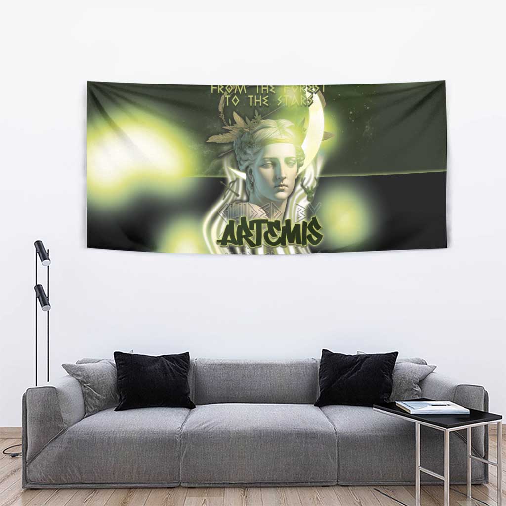 Ancient Greek Artemis Tapestry Goddess Of The Moon - Wonder Print Shop