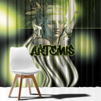Ancient Greek Artemis Window Curtain Goddess Of The Moon - Wonder Print Shop