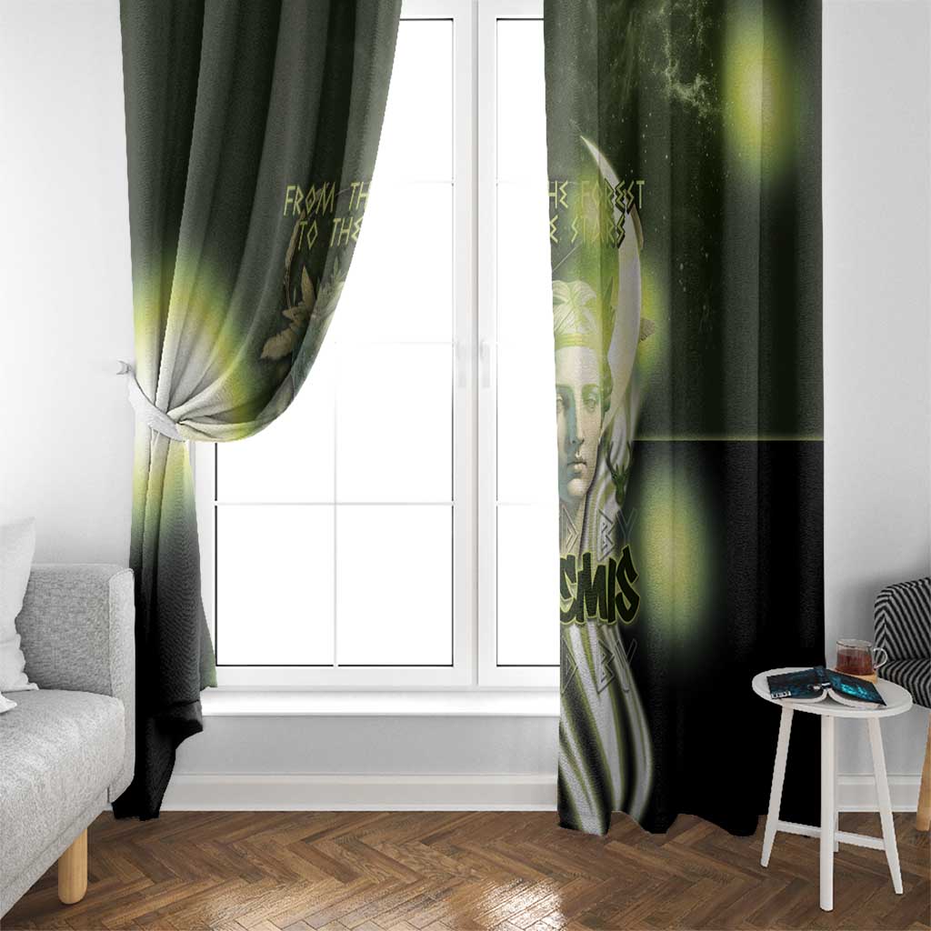 Ancient Greek Artemis Window Curtain Goddess Of The Moon - Wonder Print Shop