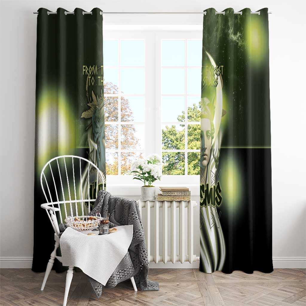Ancient Greek Artemis Window Curtain Goddess Of The Moon - Wonder Print Shop