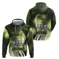 Ancient Greek Artemis Zip Hoodie Goddess Of The Moon - Wonder Print Shop
