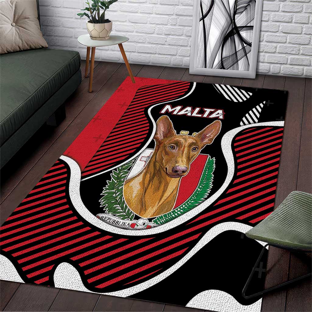 Malta Area Rug Pharaoh Hound In Coat Of Arms - Wonder Print Shop
