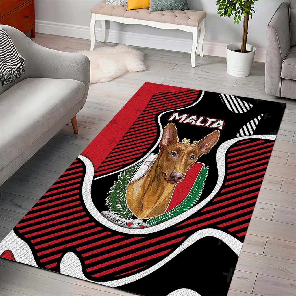 Malta Area Rug Pharaoh Hound In Coat Of Arms - Wonder Print Shop
