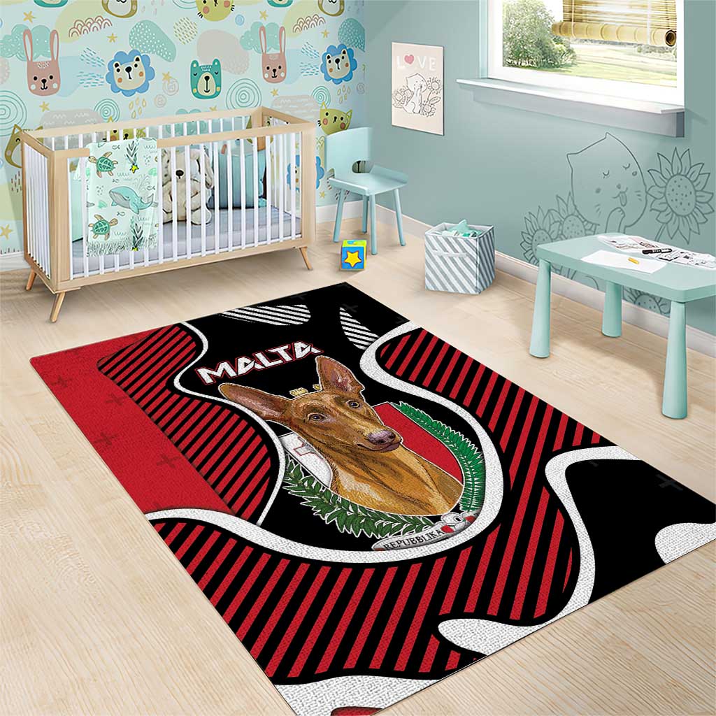 Malta Area Rug Pharaoh Hound In Coat Of Arms - Wonder Print Shop