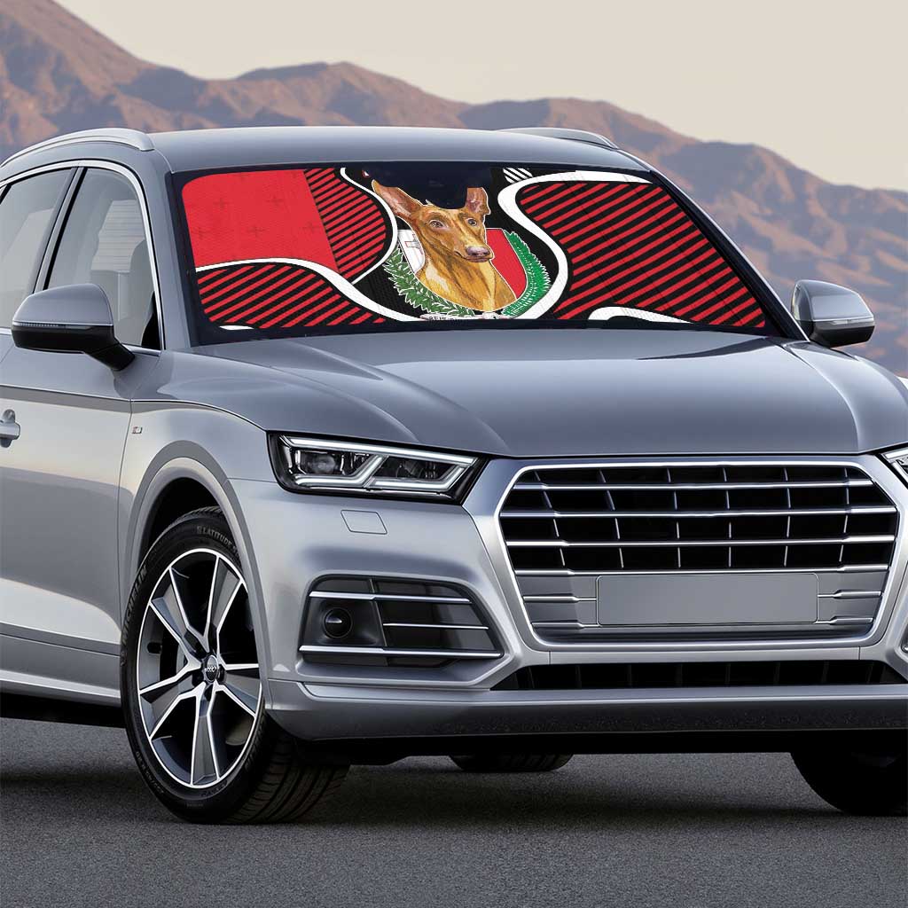 Malta Auto Sun Shade Pharaoh Hound In Coat Of Arms - Wonder Print Shop