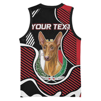 Personalized Malta Basketball Jersey Pharaoh Hound In Coat Of Arms - Wonder Print Shop