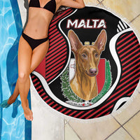 Malta Beach Blanket Pharaoh Hound In Coat Of Arms - Wonder Print Shop