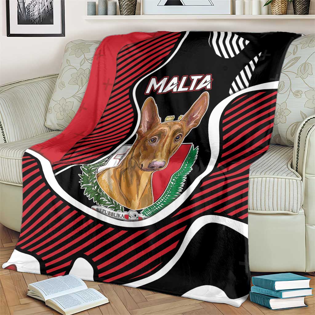 Malta Blanket Pharaoh Hound In Coat Of Arms - Wonder Print Shop