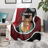 Malta Blanket Pharaoh Hound In Coat Of Arms - Wonder Print Shop