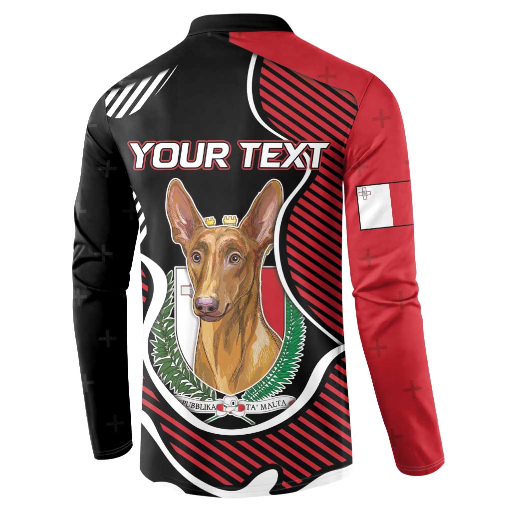 Personalized Malta Button Sweatshirt Pharaoh Hound In Coat Of Arms - Wonder Print Shop