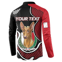 Personalized Malta Button Sweatshirt Pharaoh Hound In Coat Of Arms - Wonder Print Shop