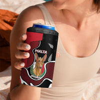 Personalized Malta 4 in 1 Can Cooler Tumbler Pharaoh Hound In Coat Of Arms - Wonder Print Shop