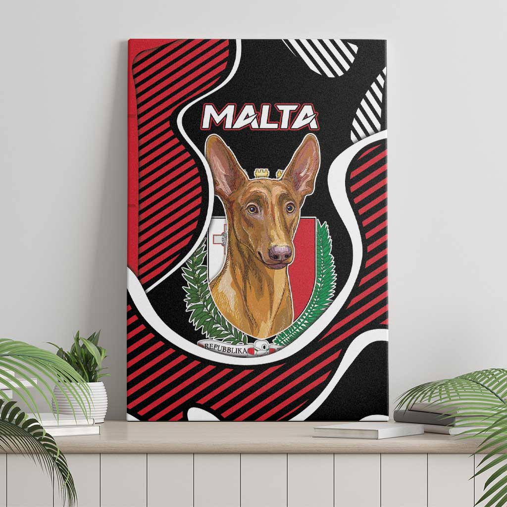 Malta Canvas Wall Art Pharaoh Hound In Coat Of Arms - Wonder Print Shop