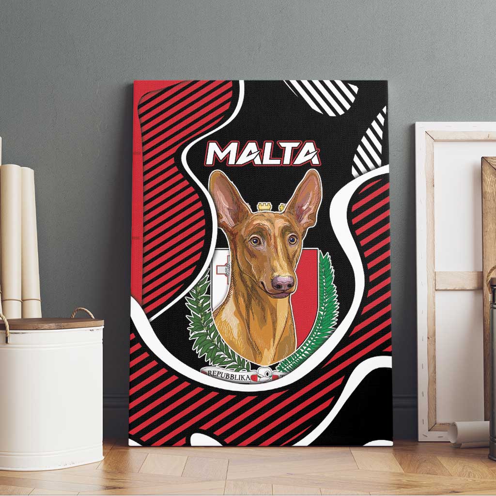 Malta Canvas Wall Art Pharaoh Hound In Coat Of Arms - Wonder Print Shop