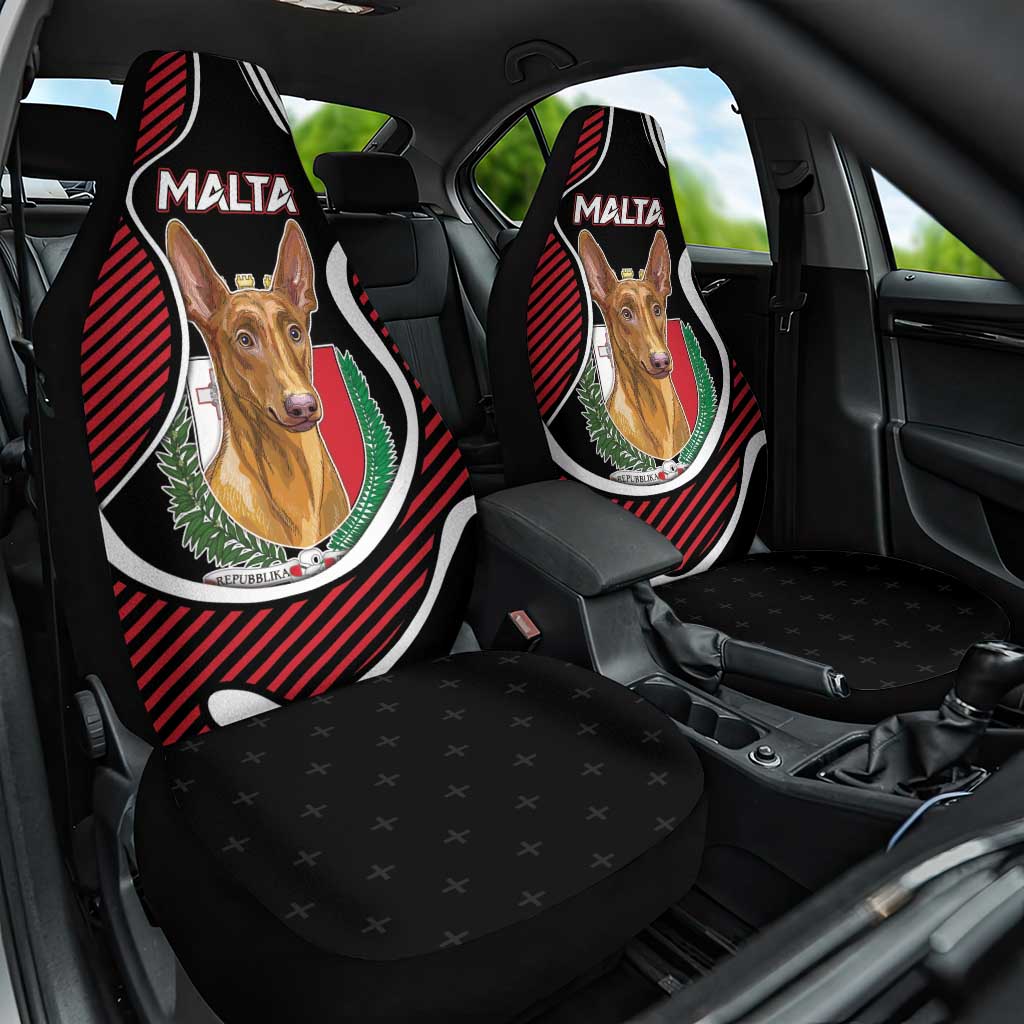 Malta Car Seat Cover Pharaoh Hound In Coat Of Arms - Wonder Print Shop