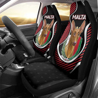 Malta Car Seat Cover Pharaoh Hound In Coat Of Arms - Wonder Print Shop