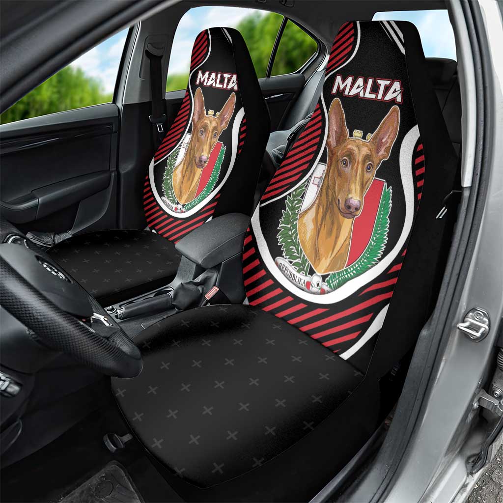 Malta Car Seat Cover Pharaoh Hound In Coat Of Arms - Wonder Print Shop