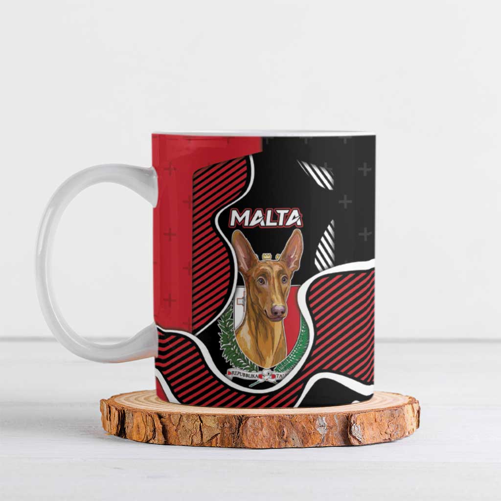 Personalized Malta Ceramic Mug Pharaoh Hound In Coat Of Arms - Wonder Print Shop