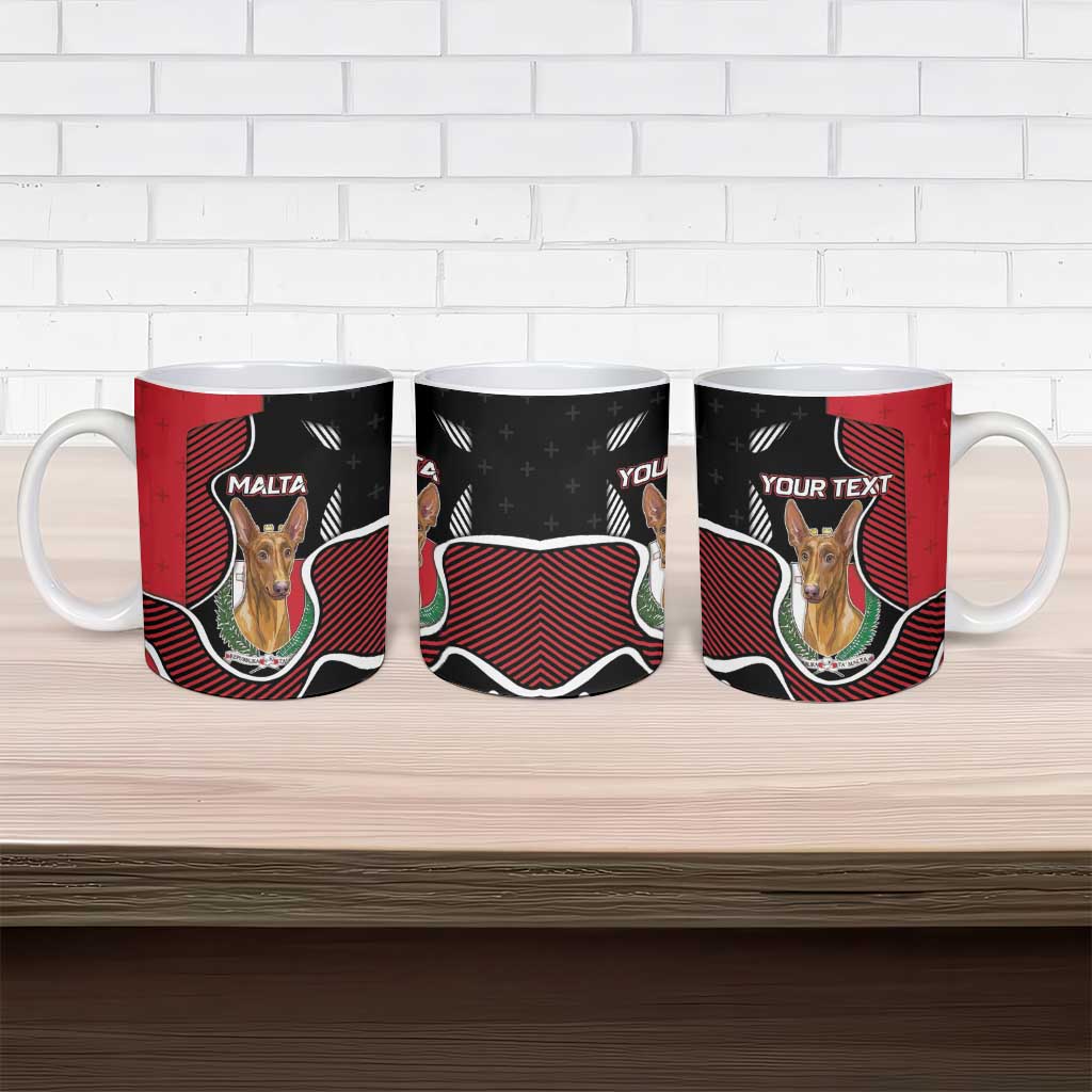 Personalized Malta Ceramic Mug Pharaoh Hound In Coat Of Arms - Wonder Print Shop