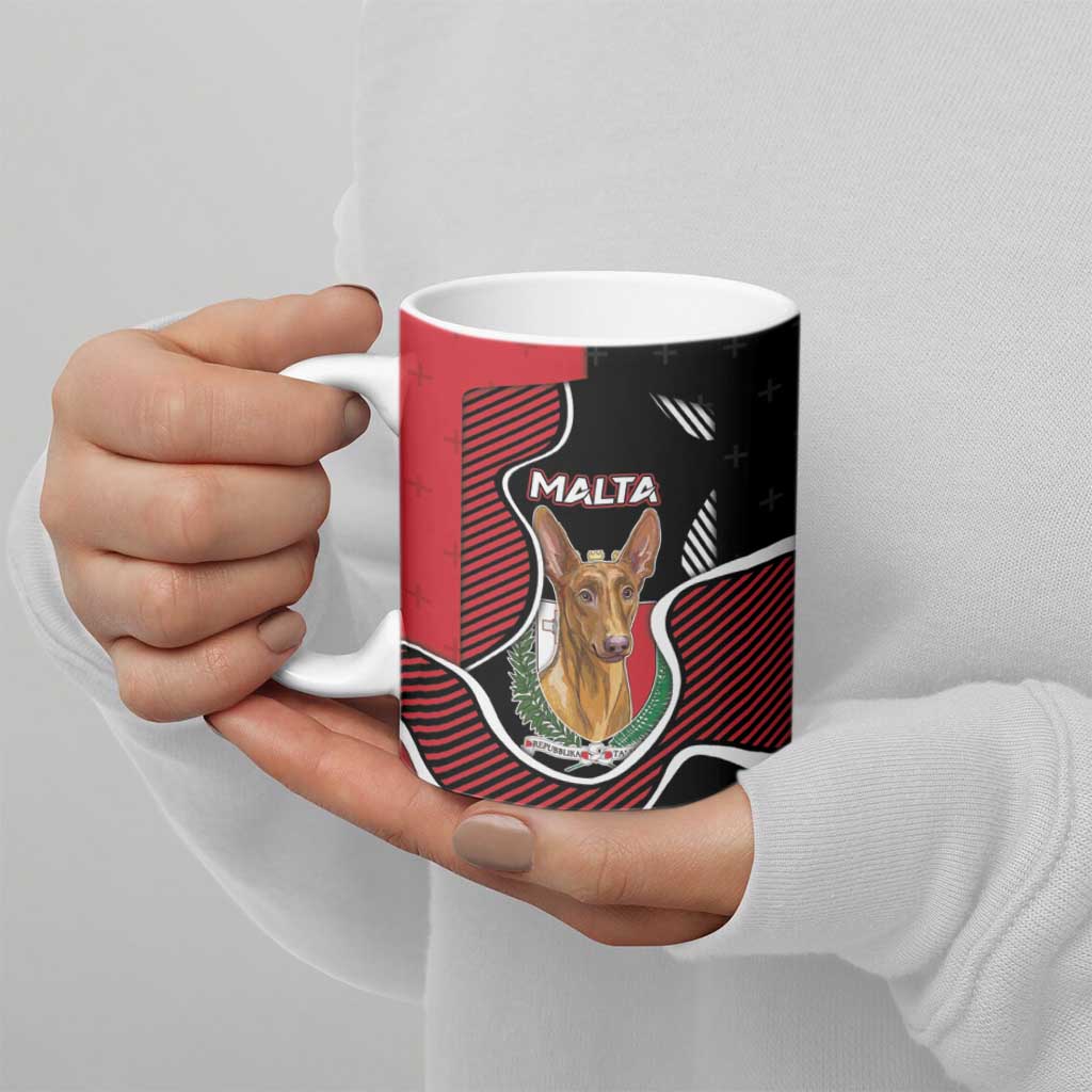 Personalized Malta Ceramic Mug Pharaoh Hound In Coat Of Arms - Wonder Print Shop