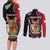 Personalized Malta Couples Matching Long Sleeve Bodycon Dress and Long Sleeve Button Shirt Pharaoh Hound In Coat Of Arms - Wonder Print Shop