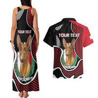 Personalized Malta Couples Matching Tank Maxi Dress and Hawaiian Shirt Pharaoh Hound In Coat Of Arms - Wonder Print Shop