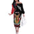 Personalized Malta Family Matching Off The Shoulder Long Sleeve Dress and Hawaiian Shirt Pharaoh Hound In Coat Of Arms - Wonder Print Shop