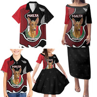 Personalized Malta Family Matching Puletasi and Hawaiian Shirt Pharaoh Hound In Coat Of Arms - Wonder Print Shop