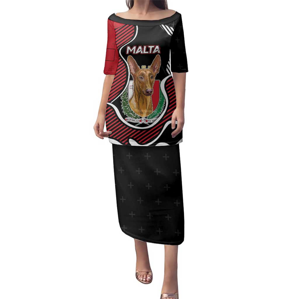 Personalized Malta Family Matching Puletasi and Hawaiian Shirt Pharaoh Hound In Coat Of Arms - Wonder Print Shop