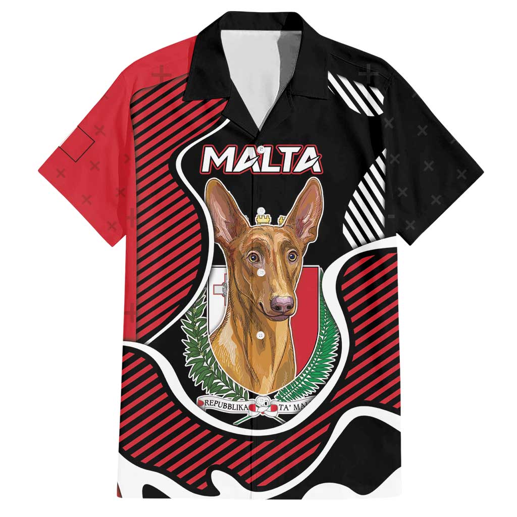 Personalized Malta Family Matching Short Sleeve Bodycon Dress and Hawaiian Shirt Pharaoh Hound In Coat Of Arms - Wonder Print Shop