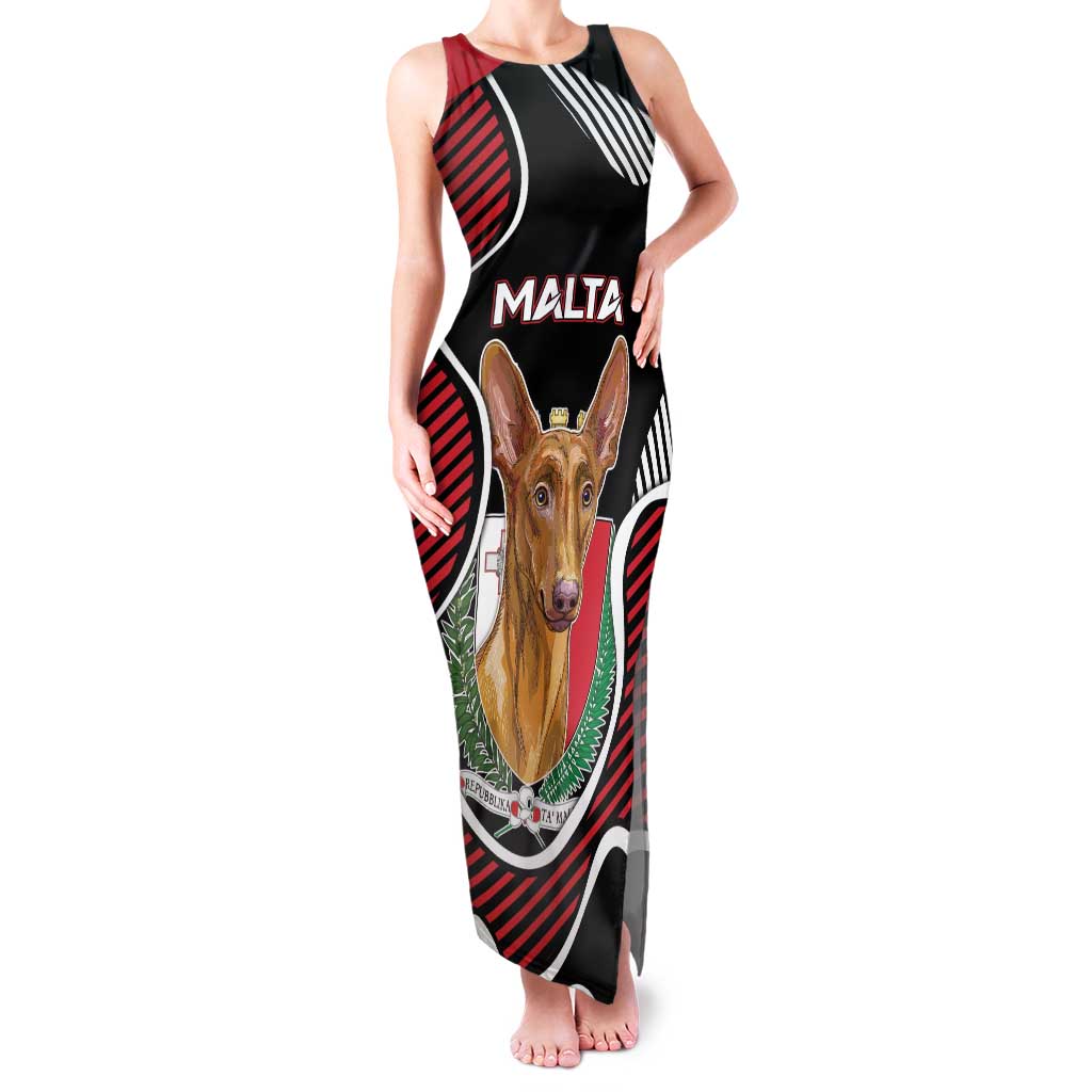 Personalized Malta Family Matching Tank Maxi Dress and Hawaiian Shirt Pharaoh Hound In Coat Of Arms - Wonder Print Shop