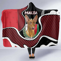 Malta Hooded Blanket Pharaoh Hound In Coat Of Arms - Wonder Print Shop